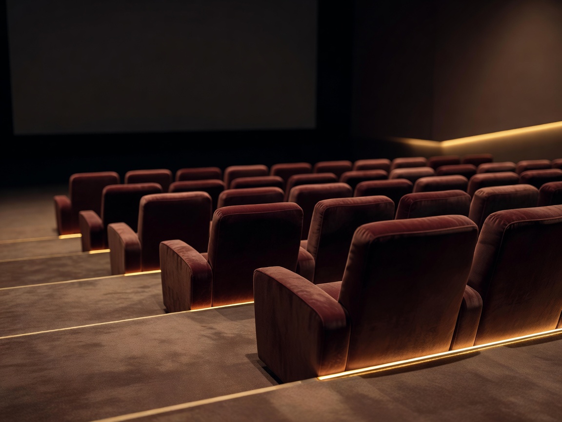 Cinema theater room with cozy mood lighting